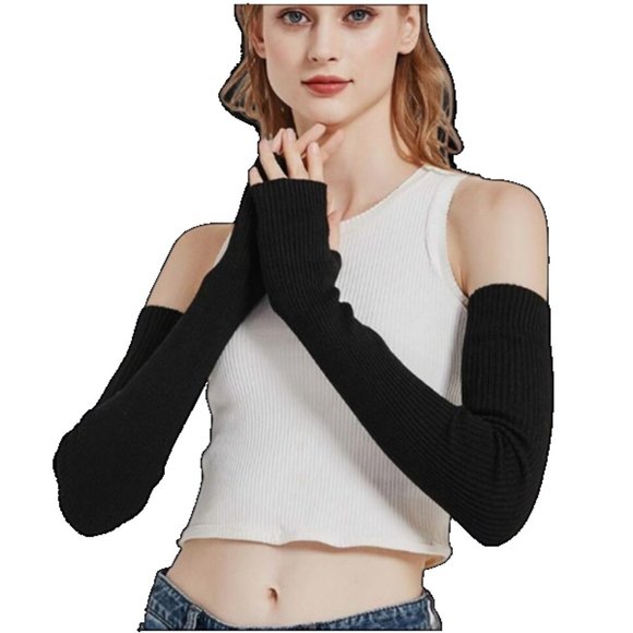 Long Warm Sweater Arm Warmers - Picture 4 of 8